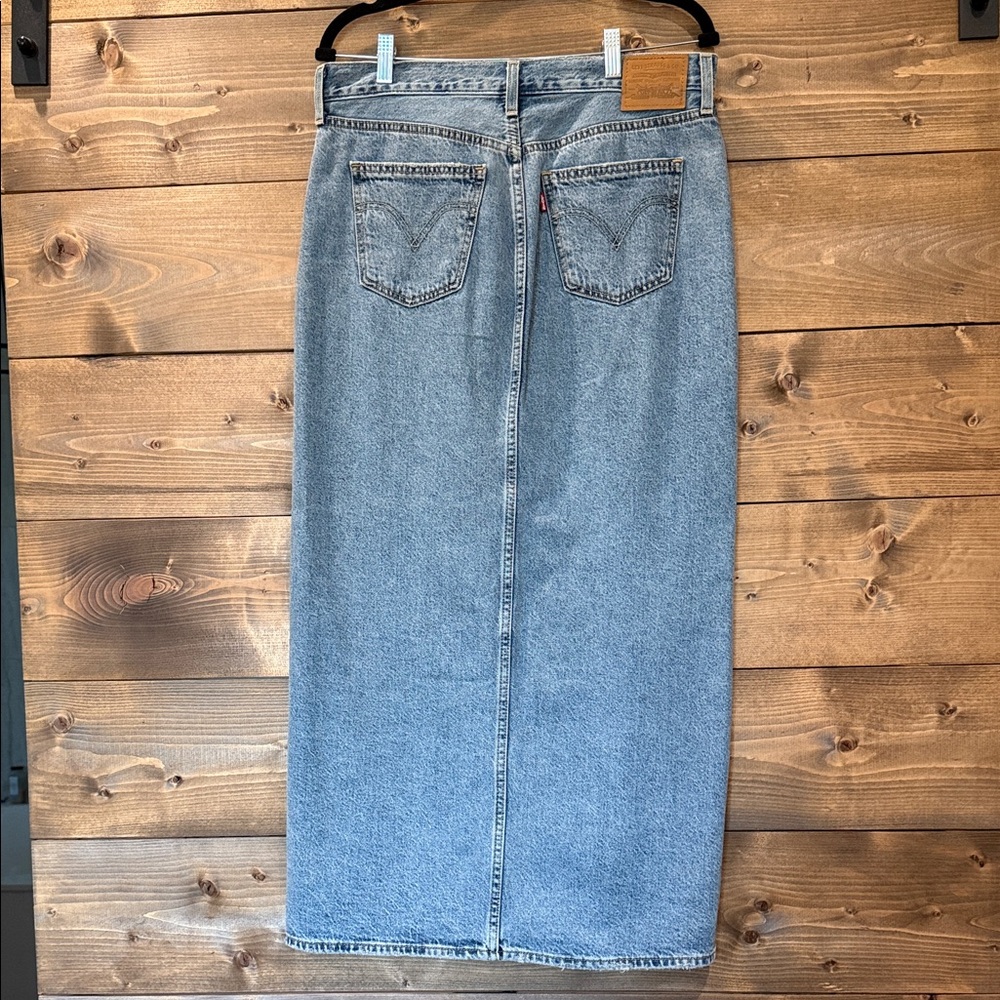 Levi's Premium Denim Maxi Skirt Size 29 - Picture 3 of 7